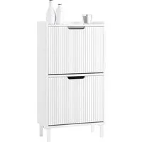 SoBuy Schuhkipper FSR177, Schuhschrank, Flurschrank Hoch Kommode für Diele, Flur, Schuhschrank schmal Schuhregal Schuhkommode Schuhablage