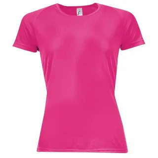 SOLS - "Sporty" T-Shirt für Damen Raglanärmel (Neon-Pink)