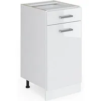Vicco Unterschrank R-Line, Weiß Hochglanz/Weiß, 40 cm ohne Arbeitsplatte (1-St)