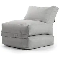 mokebo Sitzsack Der Summerdream (für drinnen & draußen), Made in Germany, Bean Bag Outdoor, Sitzsack, Gartenliege in Lichtgrau