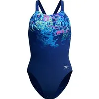 Speedo Schwimmanzug Female Placement Printed Leaderback C17AF NAVY/BLUE