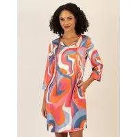mint & mia Sommerkleid aus Satin mit grafischem Muster