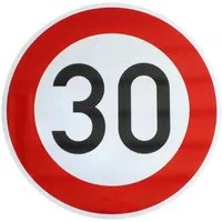 BauSupermarkt24 Verkehrsschild ORIGINAL Verkehrsschild Nr. 274-30 30km/h Straßenschild Schilder RA2