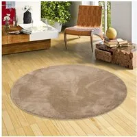 Pergamon Hochflor-Teppich Hochflor Super Soft Teppich Silky Rund, Rund, Höhe: 30 mm