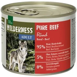 REAL NATURE WILDERNESS Nassfutter Hund, Adult, Pure Beef 24x200 g