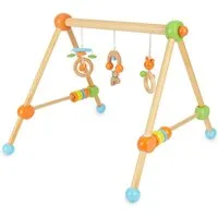 BIECO Baby Gym Bieco Spieltrapez Spielbogen Baby Holz mit Figuren & Kugeln