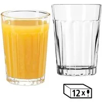 LIBBEY Gläser-Set Rocks Glas -PANELED TUMBLERS- 207 ml, Ø: 7,5 cm, H: 10,5 cm, 12er Set, 12-tlg., Glas, hochwertig verarbeitet, im modernen Design