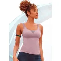 LASCANA ACTIVE Funktionsshirt mit beschrifteten Trägern und Mesh-Einsatz