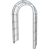 Dehner Rosenbogen Kletterbogen York, 126 x 38 x 232 cm, Eisen, langlebige Rankhilfe für Kletterpflanzen, wetterbeständig