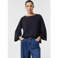 comma Kurzarmbluse Bluse Fließende Bluse mit weitem Ärmel
