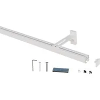 Gardineum Innenlaufschiene Eckige Innenlaufstange/ Gardinenstange 20x20mm mit Wandhalterung-1lfg