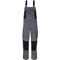 BEB Latzhose beb HANDWERK Herren Latzhose INFLAME Polyestermix Grau/Schwarz