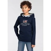 DELMAO Kapuzenshirt für Jungen Langarm, Basic-Passform, bedruckt, aus Baumwolle