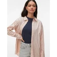 Vero Moda Hemdbluse VMELINA LS SHIRT WVN NOOS Baumwolle