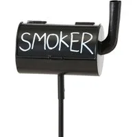 Spetebo Aschenbecher Metall Aschenbecher SMOKER mit Erdspieß - 115 cm, dekorativer Standaschenbecher in schwarz