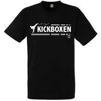 BAY-Sports T-Shirt Kickboxen mein Sport Kickboxshirt Kick-Boxen Kampfsport (100% Baumwolle) Thaiboxen, Muay Thai, Kinder, Erwachsene