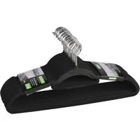 KESPER® Kleiderbügel mit Beflockung, (Set, 25-tlg), Mit Rockkerben, Hosensteg & Tuch-/Krawattenhalter