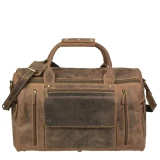 Greenburry Reisetasche Leder Herren XXL | Weekender Vintage antikbraun