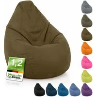 Green Bean Sitzsack Kinder Sitzsack Drop 60x60x90cm (mit Rückenlehne 60x60x90cm - Indoor Sitzkissen 220L EPS-Perlen Füllung, Kuschelig Waschbar), Bean Bag Bodenkissen Lounge Chair Sitzhocker Kindersitzsack