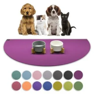SANOZOO ® - Napfunterlage Halbrund - Öko-Tex und Made in Germany pflaume 30 cm, 60 cm