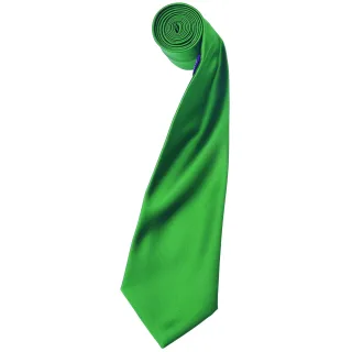 Premier Mens Plain Satin Krawatte (schmale Klinge) (2er-Pack) (Smaragd)