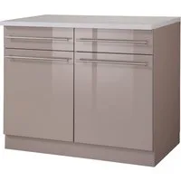 wiho Küchen Unterschrank Chicago 100 cm breit, 2 Schubkästen und 2 Türen, für viel Stauraum