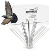 com-four Taubenspikes Premium Taubenabwehr Spikes aus rostfreiem Edelstahl, 60-St.