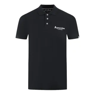 Aquascutum London Klassisches schwarzes Poloshirt