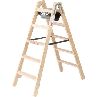 Munk Stufen-Stehleiter Holz - 033810
