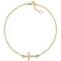 JEWLIX Silberarmband Vergoldetes JEWLIX 925 Silberarmband Kreuzanhänger SB0117
