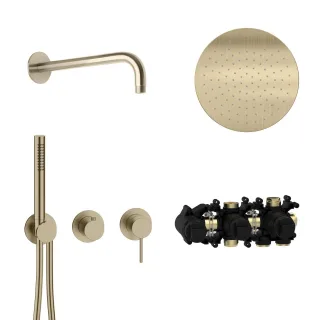 Herzbach MODUL7 Hebelmischer-Set H-RB250 Wandarm Regenbrause Ø25,0cm , 70.702712.1.41 70.702712.1.41