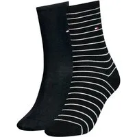 Tommy Hilfiger Socken TH WOMEN SOCK 2P SMALL STRIPE (2-Paar, 2 Paar) mit schmalem Rippenbündchen, meliert, gestreift