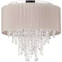 relaxdays Deckenleuchte Deckenlampe Organza Kristall