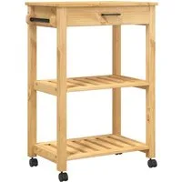 vidaXL Küchenwagen Küchenwagen MONZA 60x40x88,5 cm Massivholz Kiefer