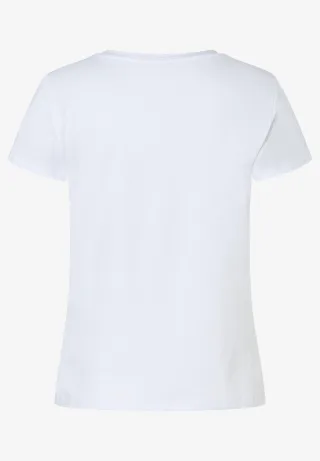 MORE & MORE - T-Shirt mit Frontprint weiß - Gr. - 36