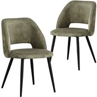 B&D home 4-Fußstuhl VICKY (Set, 2 St), gepolstert, Stuhlbeine aus Metall oder Massivholz wählbar
