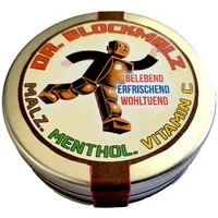 Eduard Edel Süßigkeit, Edel Kirsteins Dr. Blockmalz Dose aus Malz Menthol und Vitamin C 65g