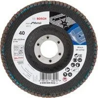 PRO X571 Fächerschleifscheibe, Ø 125mm, K40 Bohrung 22,23mm, abgewinkelt
