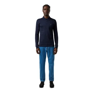 Boss - "Passerby" Poloshirt für Herren, Langärmlig (Marine)