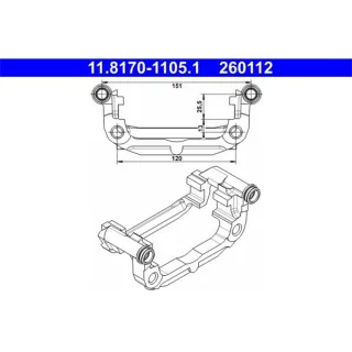 ATE Halter f?r Bremssattel hinten Chevrolet Aveo Cruze Opel Astra Mokka