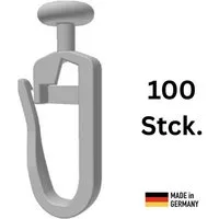 novumfix Gardinengleiter Falten-Gleiter mit Kopf 7mm, weiß für 4mm Innenlaufschiene, (100-St)