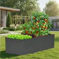 KONIFERA Hochbeet "Emmy", bodenloses Gartenbeet aus verzinktem Stahl, mit Verstrebungen für mehr Stabilität, in zwei Farben