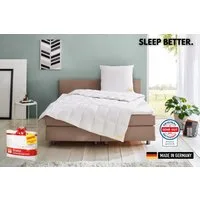 OBB Daunenbettdecke Emilias, Bettdecken für Sommer und Winter, Ganzjahresdecke, Füllung: 90% Daunen, 10%Federn, Bezug: 100% Baumwolle, Bettdecke 135x200 cm, 155x220 cm, weitere Größen, Made in Germany