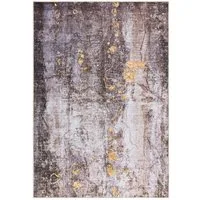 Mazovia Designteppich Modern Teppich Wohnzimmerteppich Abstrakt Vintage Beige Grau, 120 x 170 cm, Fußbodenheizung, Allergiker geeignet, Rutschfest