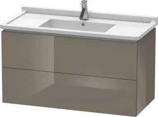 Duravit L-Cube Waschtischunterbau wandhängend Flanell Grau Hochglanz 1020x469x558 mm - LC626608989 LC626608989