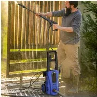 Durhand Hochdruckreiniger mit Rollen inkl. 5-tlg. Zubehör, 150 bar Arbeitsdruck, Druck max: 150 bar, 1800 W, Fördermenge max: 510 l/h, (Hochdruckschlauch, 1 tlg., Hochdruckwascher), 1800 W, max. Wassermenge: 510 l,h