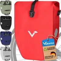 Valkental Fahrradtasche Gepäckträger wasserdicht & abschließbar, Gepäckträgertasche Fahrrad mit Großen Reflektoren 20L, 28L, 32L