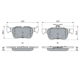 Bosch Bremsbel?ge hinten Ford Galaxy Mondeo S-Max