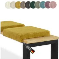 Lycce Bankauflage Bankauflage Klemmkissen 1 Leiste, Cordstoff extra Polsterung, (1 St), für Banktiefe ab 35 cm, verrutscht nicht, versch. Farben