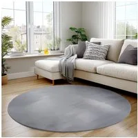 Carpettex Veloursteppich Unicolor - Einfarbig, Rund, Höhe: 11 mm, Perfekt geeignet für Wohnzimmer, Schlafzimmer,Küche,Kinderzimmer